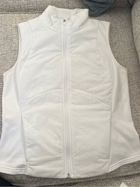 Lululemon Push Your Pace Vest - Retail $138 White Quilted Sleeveless Zip Vest